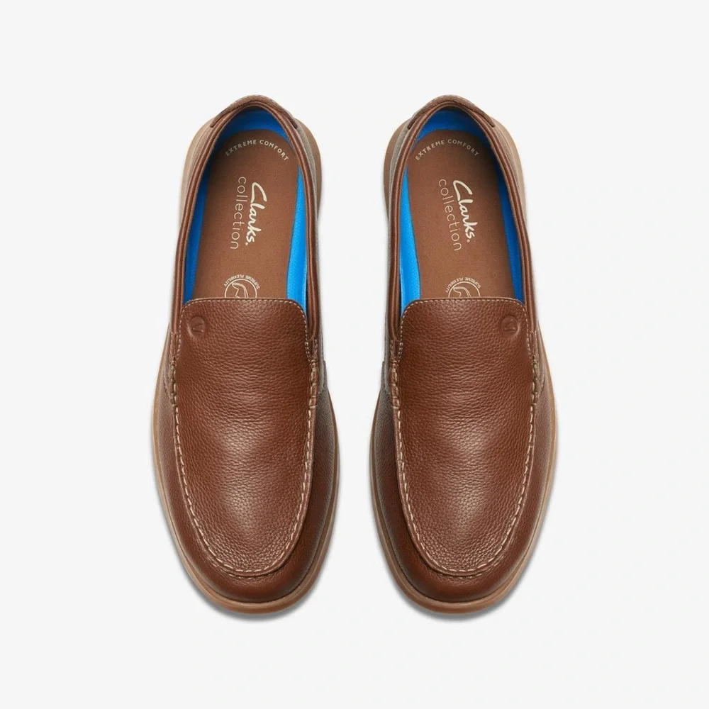 Clarks Men's Brown Loafers NWOT see pics and description for blemishes